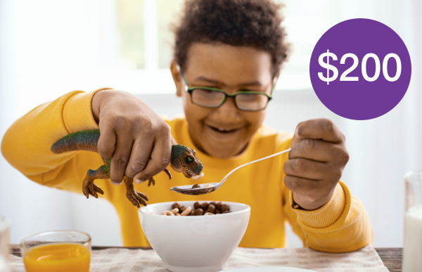 $200 - Help your child with daily nutrition needs!