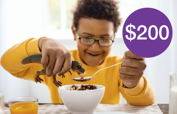 $200 - Help your child with daily nutrition needs!