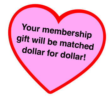 Your membership gift will be matched